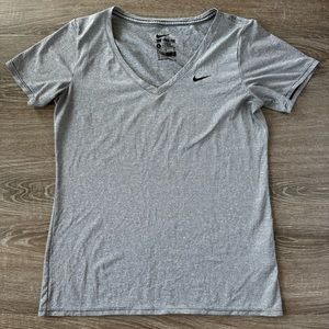Nike Dry-Fit Black and White Striped T-Shirt